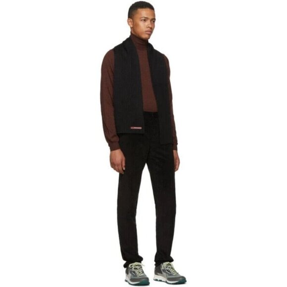 Lanvin Wool Turtleneck Knit Sweater Size XL Slim Mens Burgundy - Picture 16 of 16